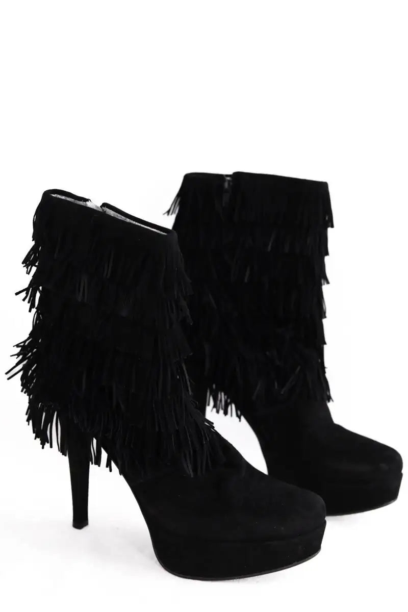 Bottes Free Lance Noir en Daim