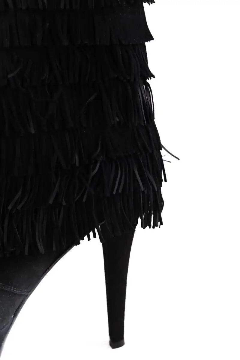Bottes Free Lance Noir en Daim