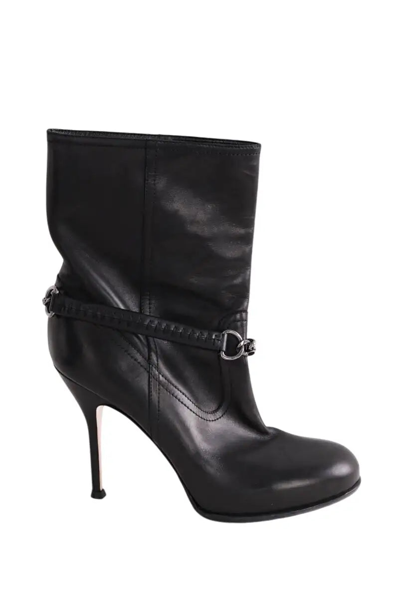 Bottes Gianvito Rossi Noir en Cuir, taille 37 - Seconde Main