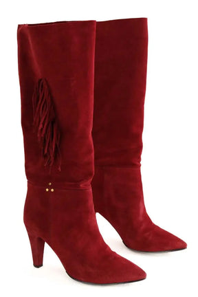 Bottes hautes Jérôme Dreyfuss Rouge en Daim