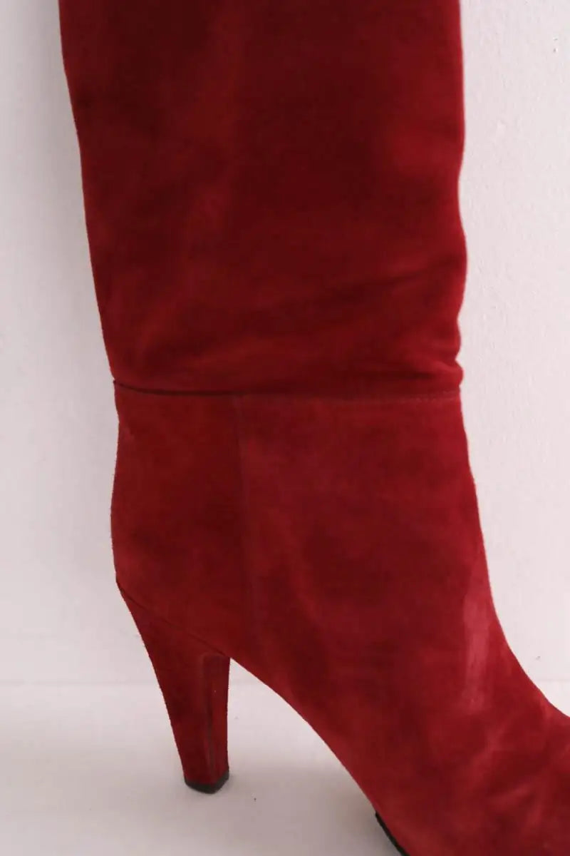 Bottes hautes Jérôme Dreyfuss Rouge en Daim