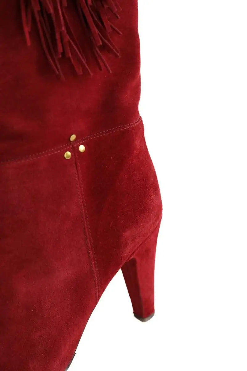 Bottes hautes Jérôme Dreyfuss Rouge en Daim