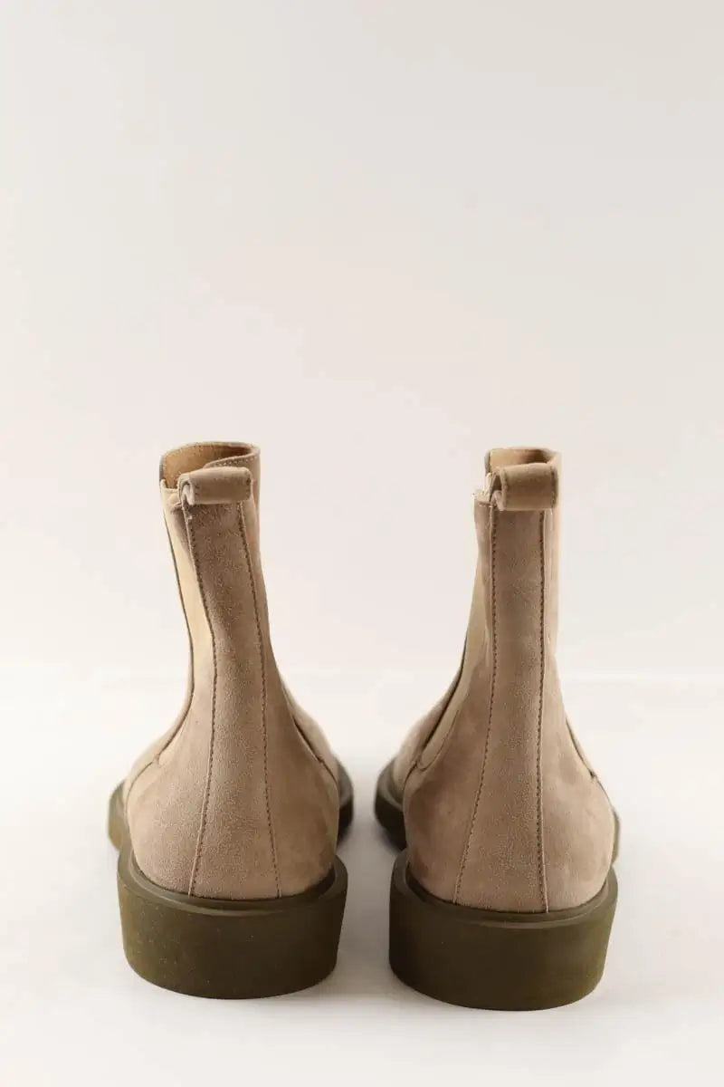 Bottes Hermès Bottines Ebony Beige en Daim