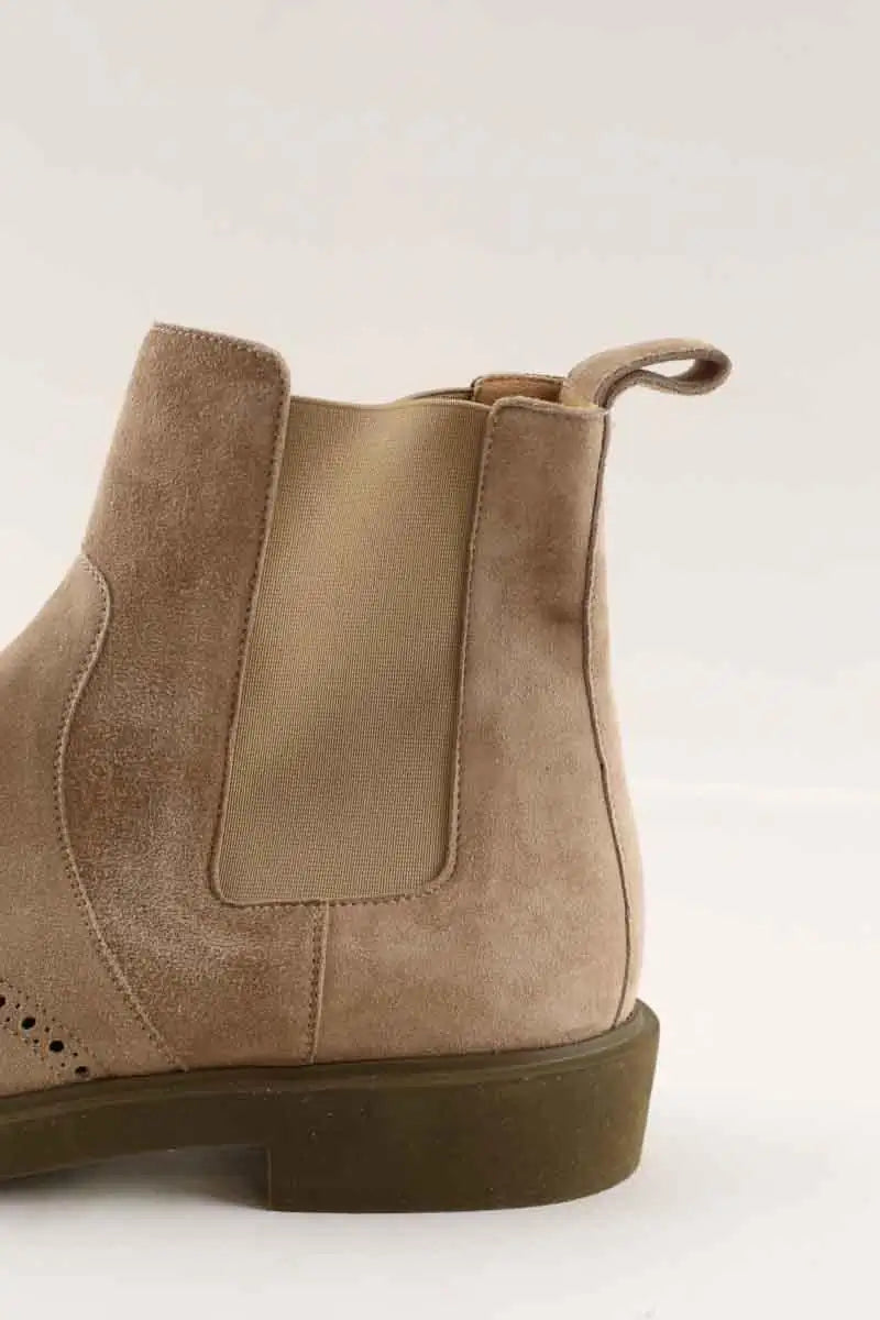 Bottes Hermès Bottines Ebony Beige en Daim