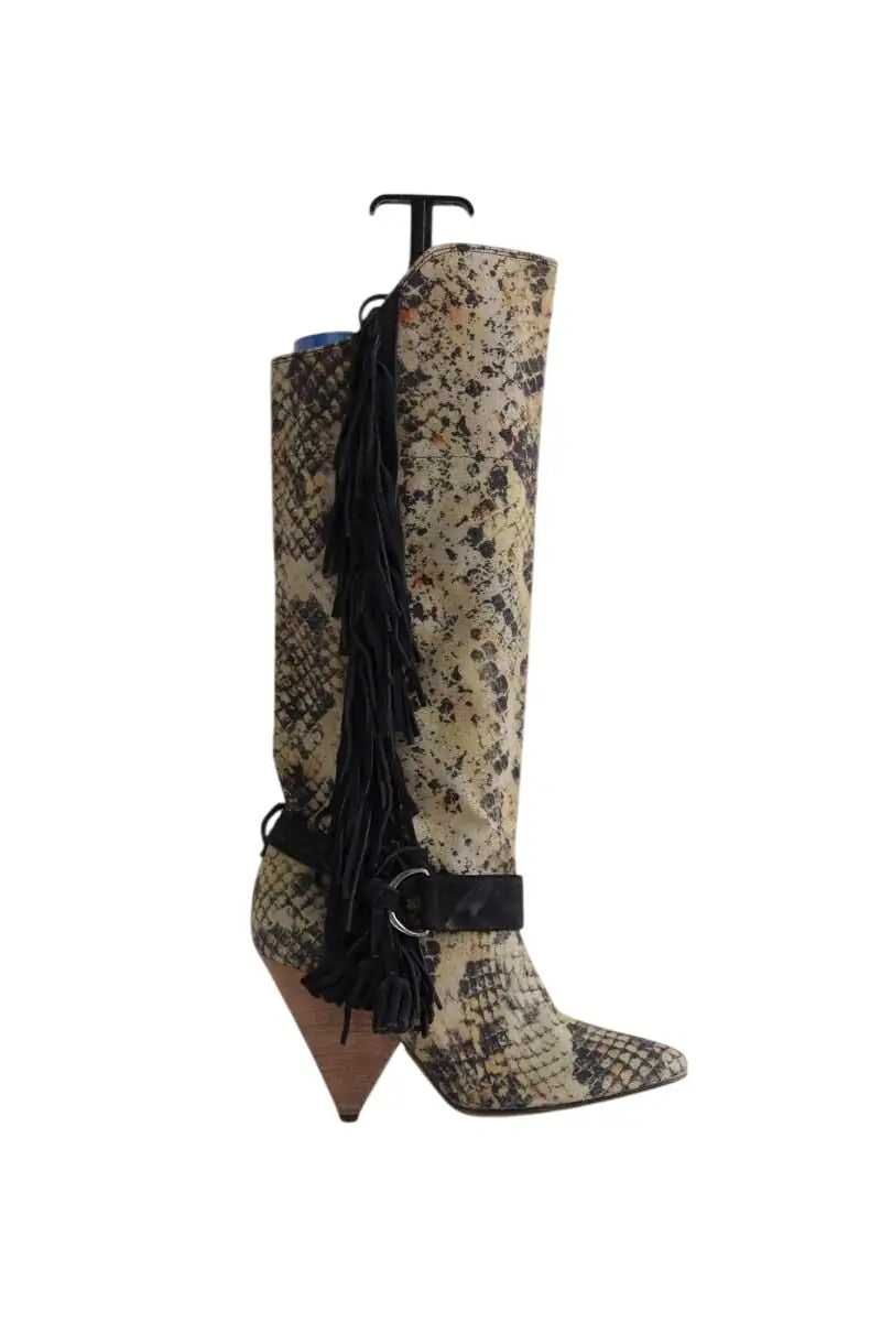Bottes Isabel Marant Vert en Tissu, taille 38 - Seconde Main