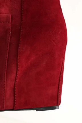 Bottes Jérôme Dreyfuss Bordeaux en Daim