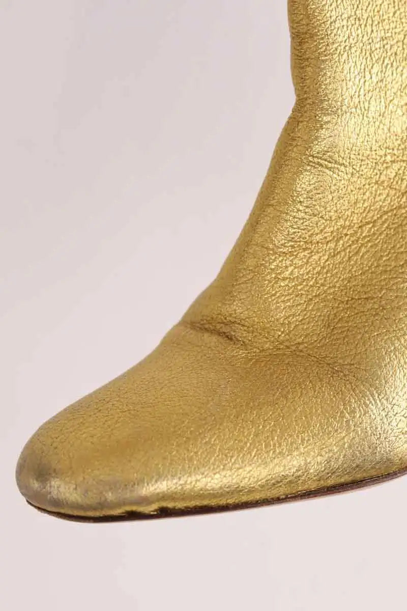 Bottes Jérôme Dreyfuss Doré en Cuir