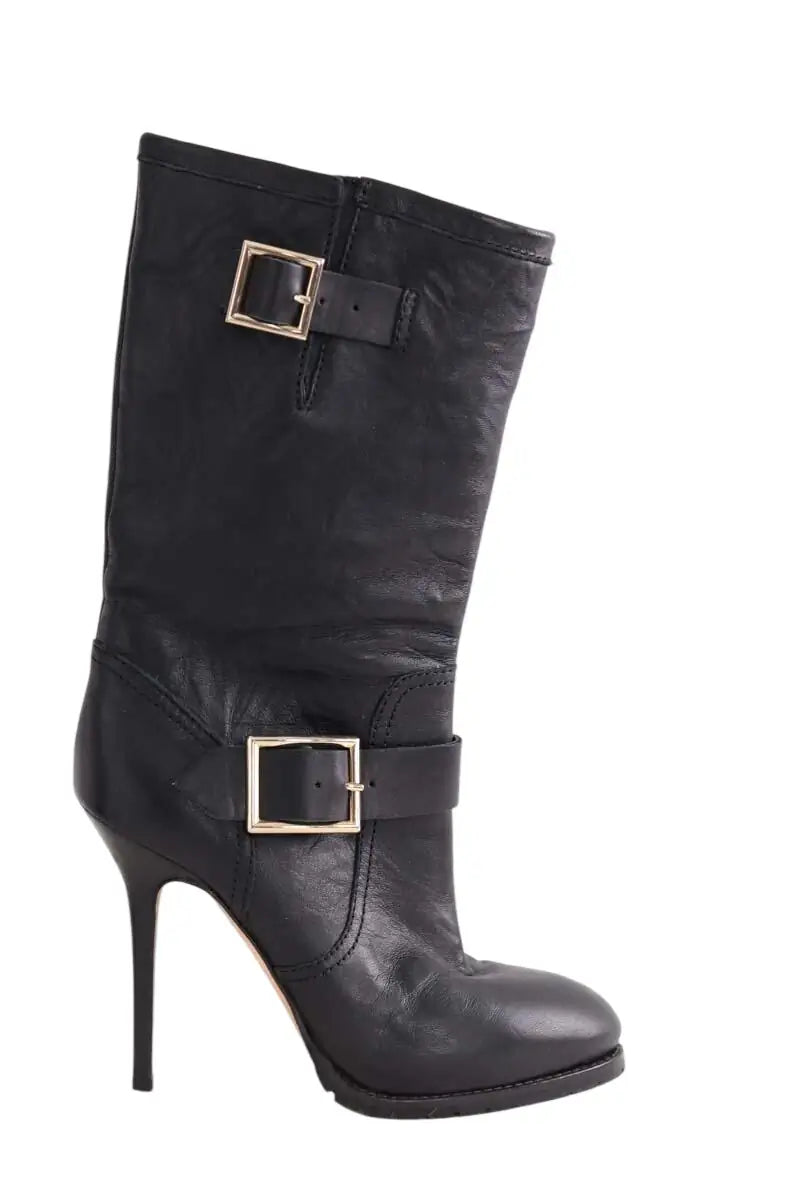 Bottes Jimmy Choo Noir en Cuir, taille 37 - Seconde Main