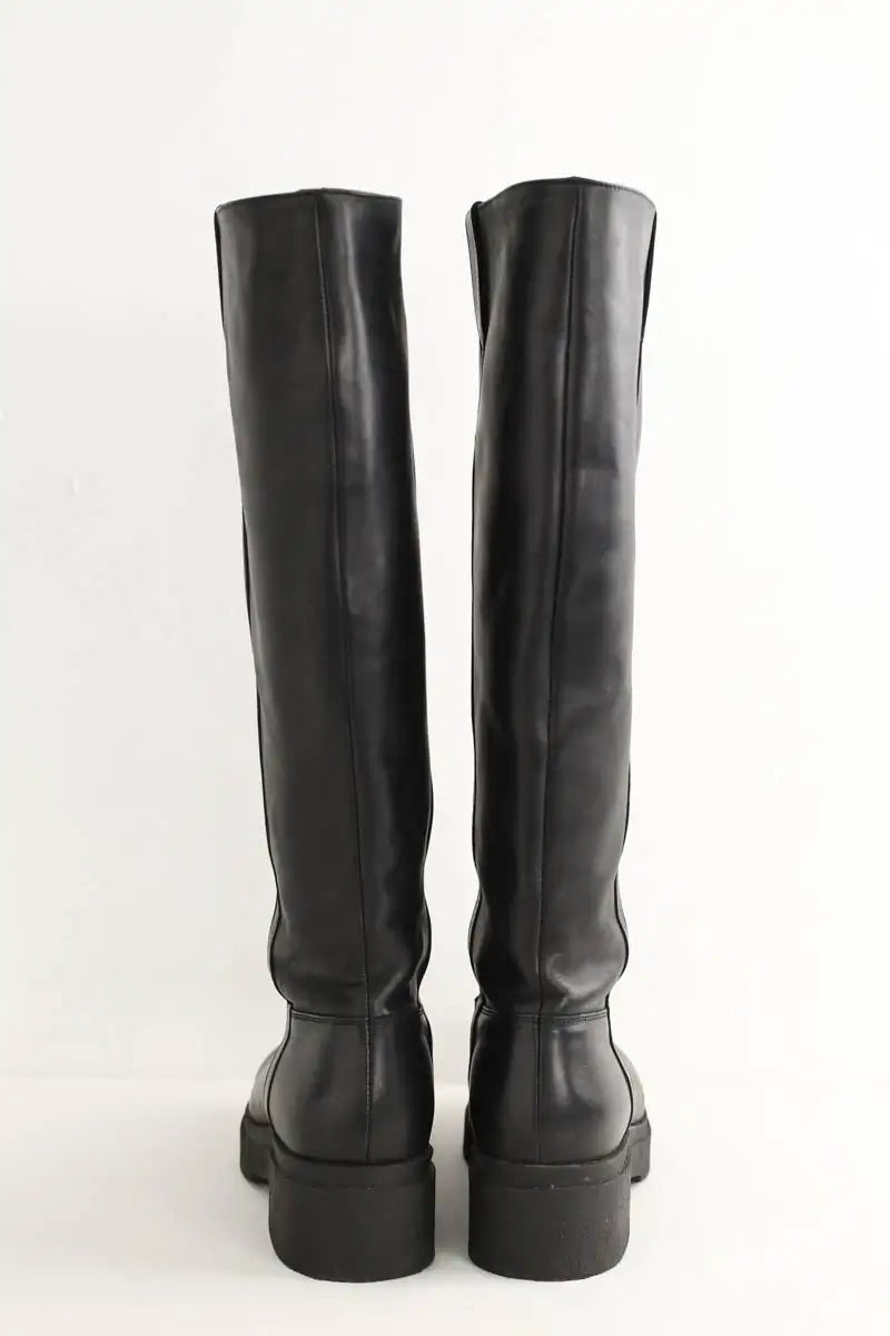 Bottes Maje Noir en Cuir
