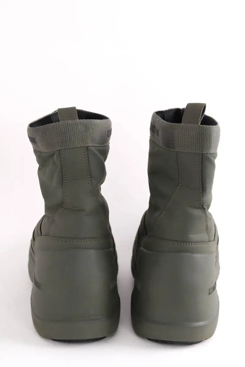 Bottes Moon Boot Kaki en Tissu