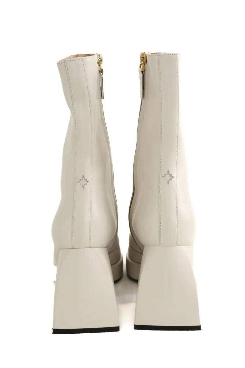 Bottes Nodaleto Ecru en Cuir