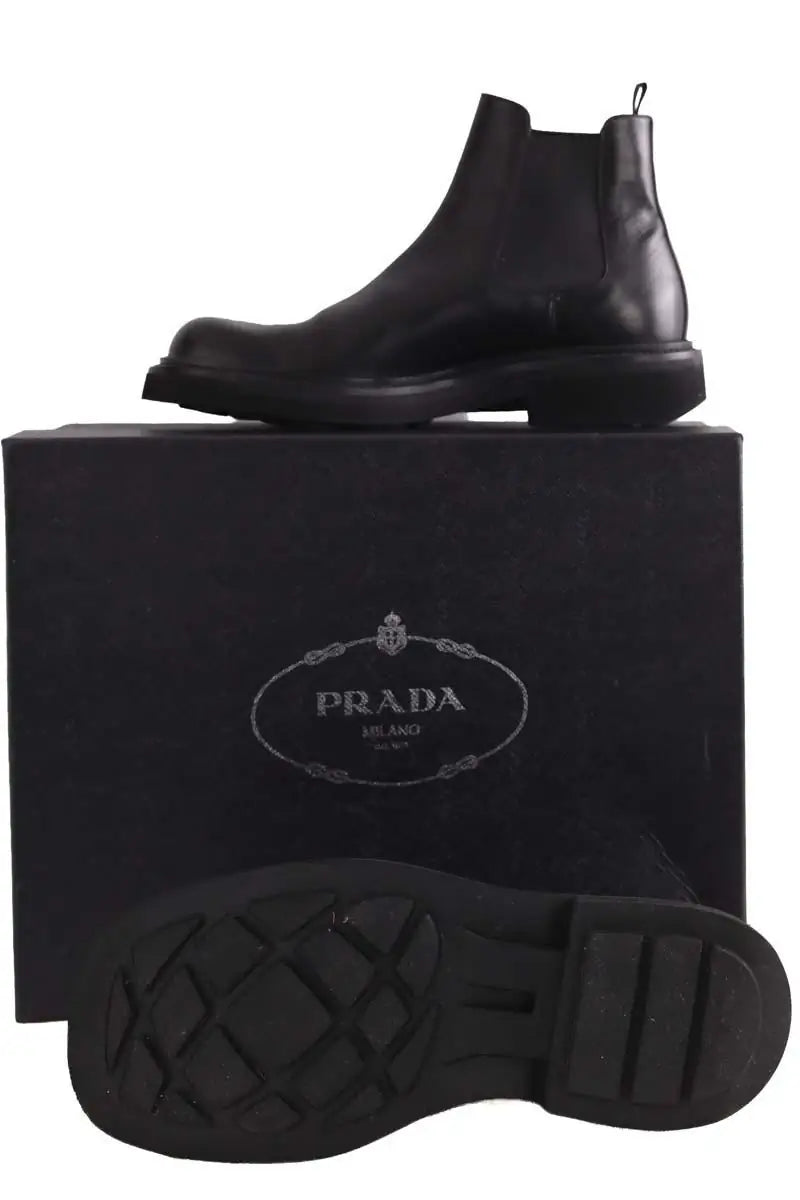 Bottes Prada Noir en Cuir