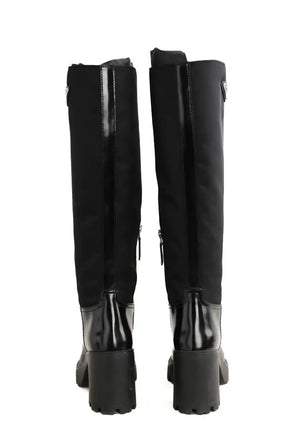 Bottes Prada Noir en Tissu