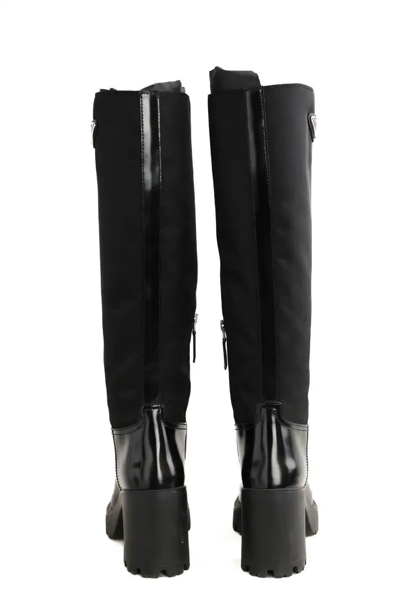 Bottes Prada Noir en Tissu