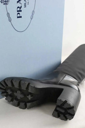 Bottes Prada Noir en Tissu