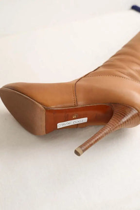 Bottes Ralph Lauren Camel en Cuir