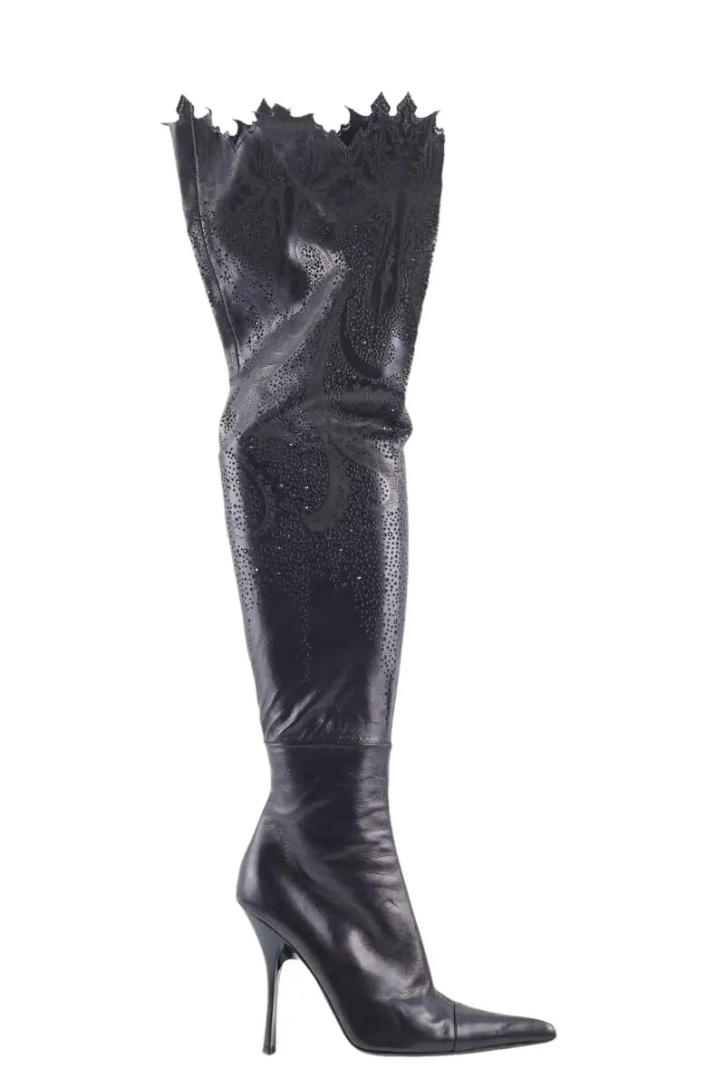 Bottes Roberto Cavalli Marron en Cuir, taille 39 - Seconde Main