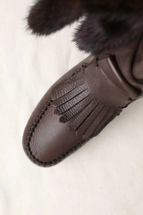 Bottes Saint Laurent Marron en Cuir