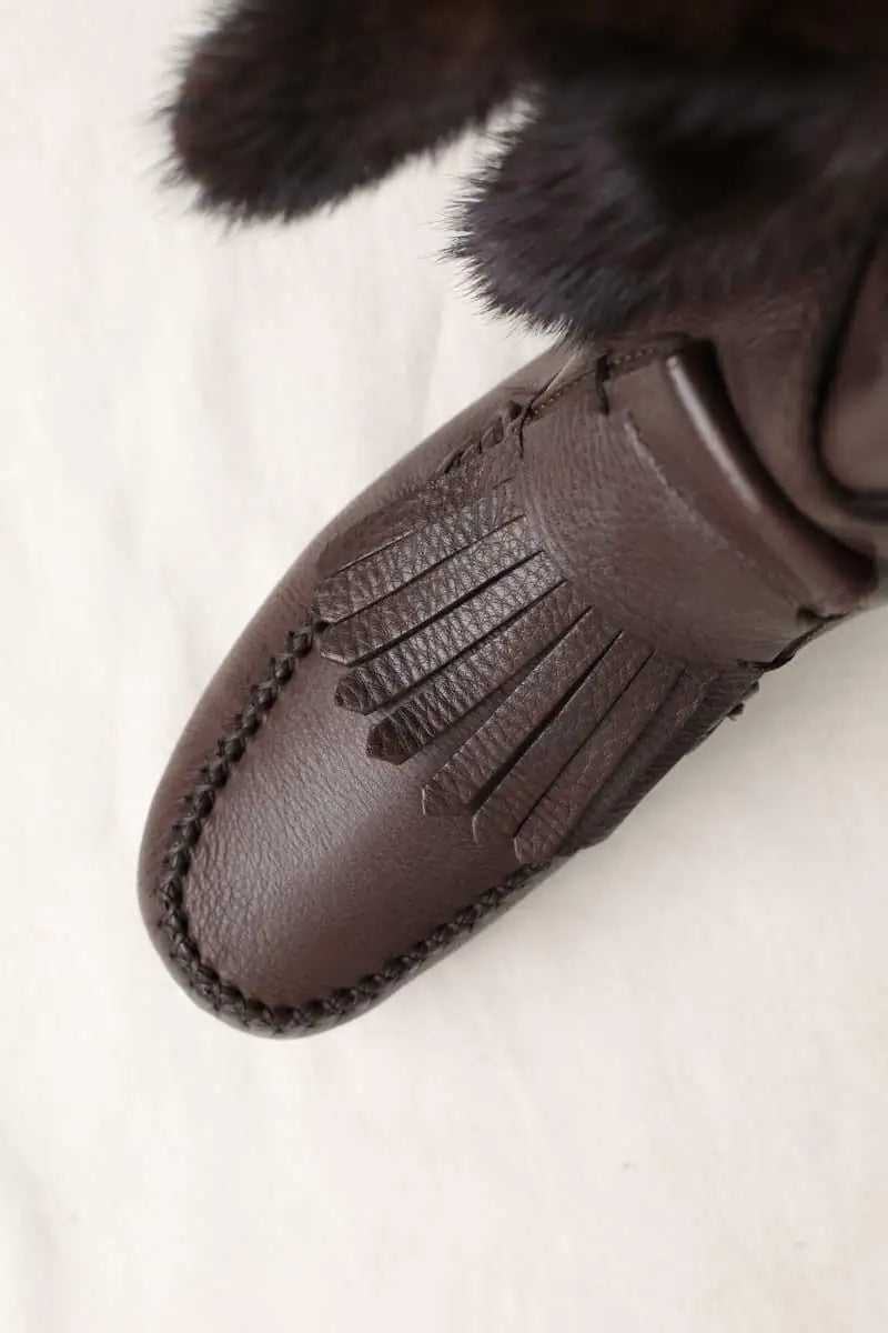 Bottes Saint Laurent Marron en Cuir
