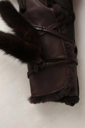Bottes Saint Laurent Marron en Cuir