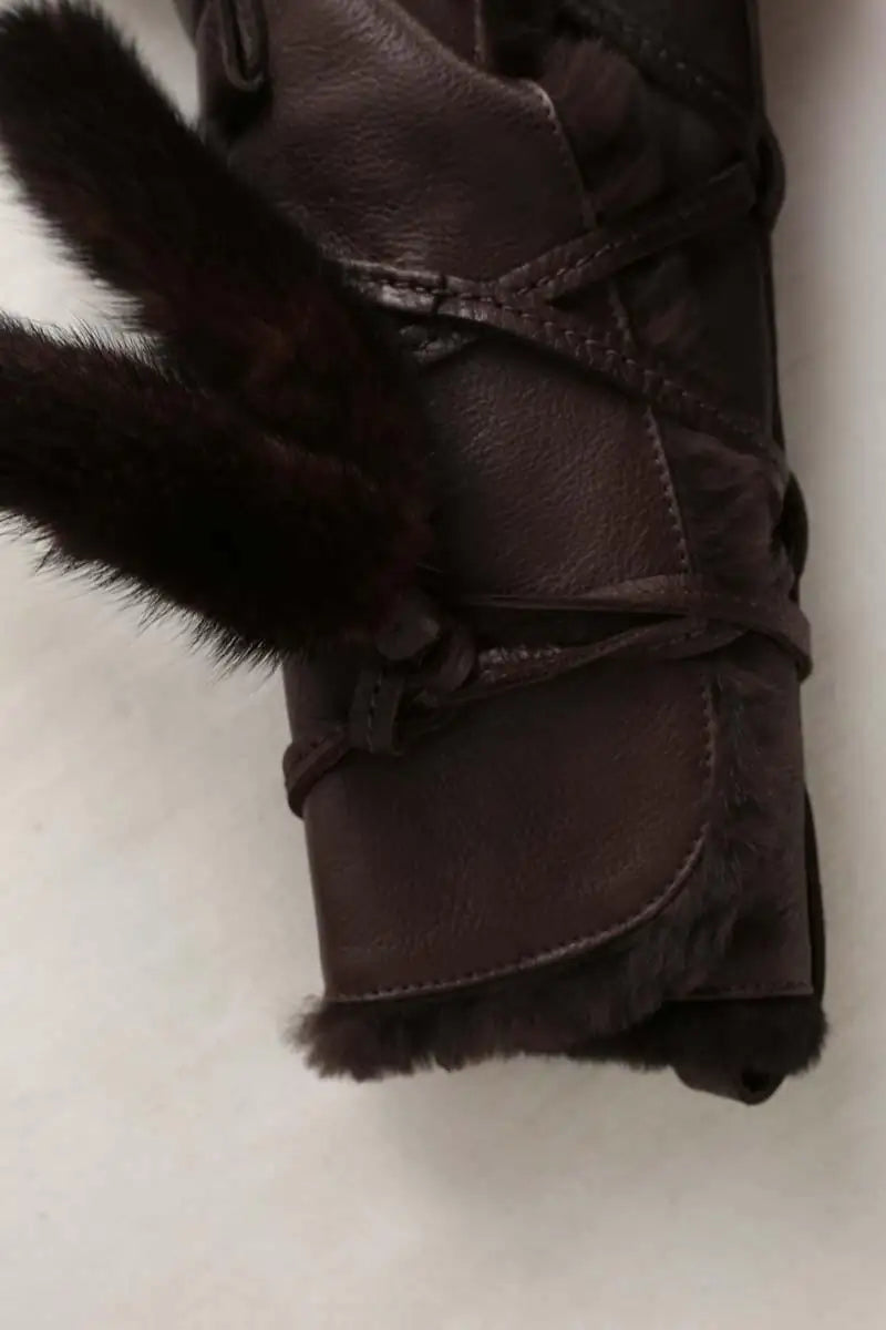Bottes Saint Laurent Marron en Cuir