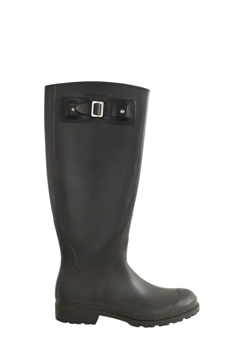 Bottes Saint Laurent Noir en Tissu, taille 38 - Seconde Main