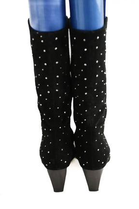 Bottes Sandro Noir en Daim