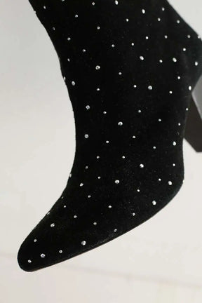 Bottes Sandro Noir en Daim