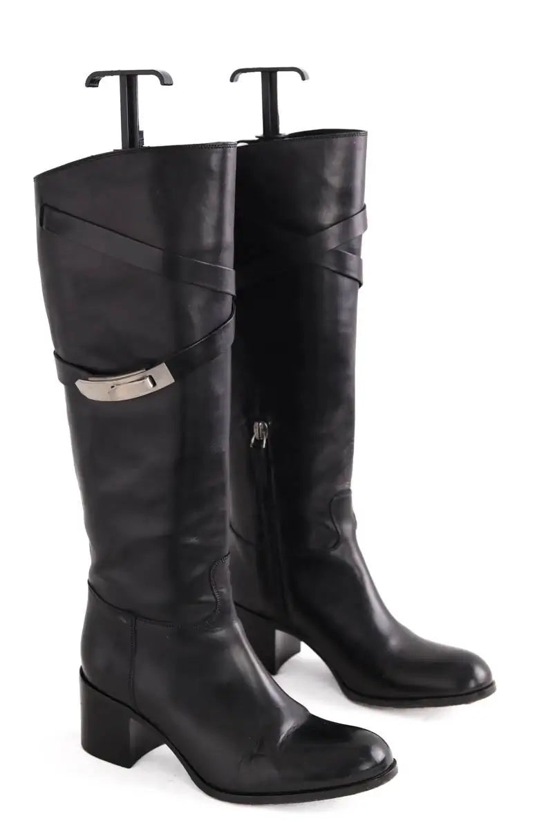 Bottes Sartore Noir en Cuir