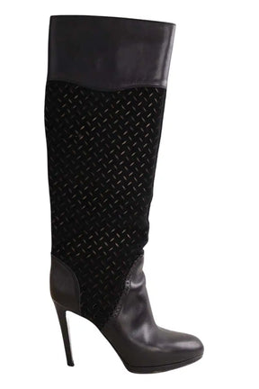 Bottes Sergio Rossi Noir en Cuir, taille 39 - Seconde Main
