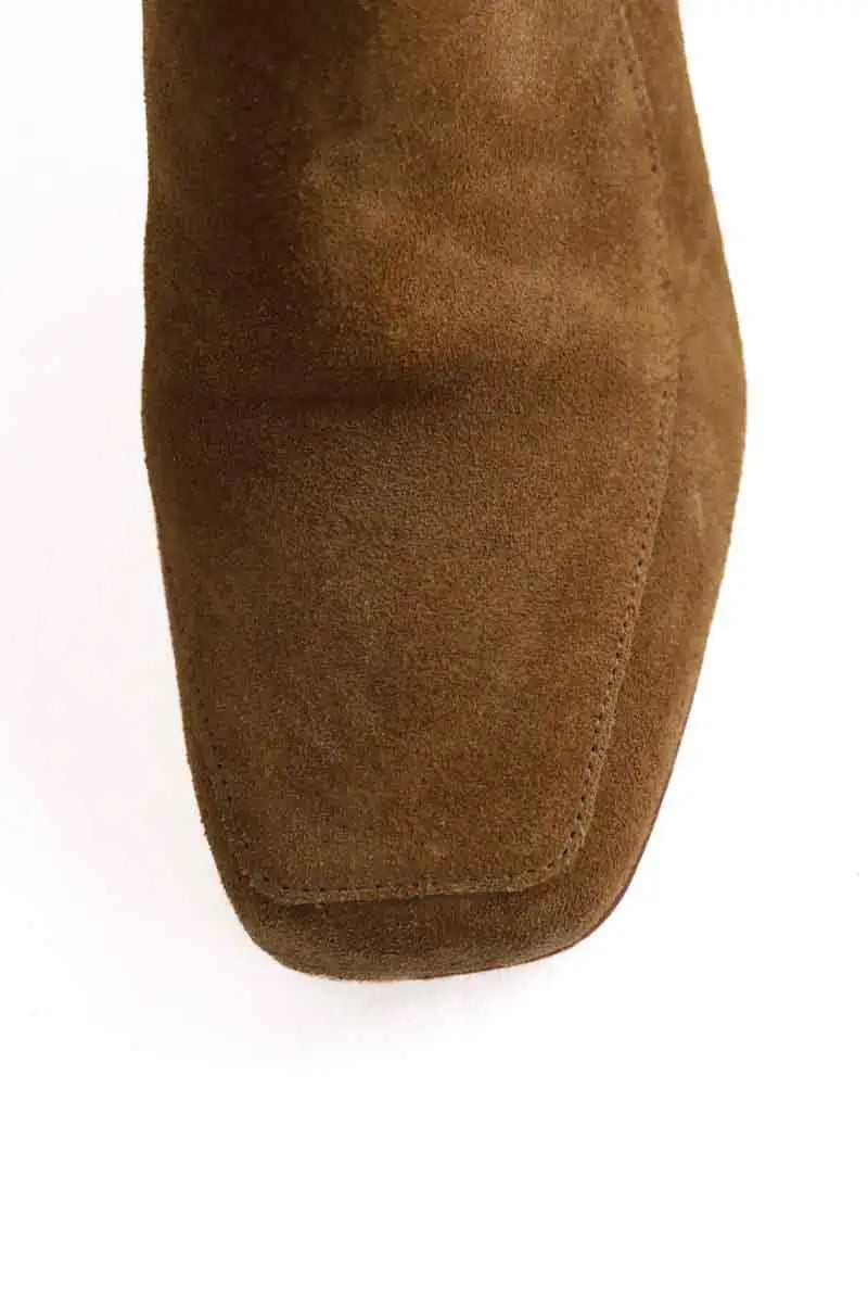 Bottes Sézane Camel en Daim