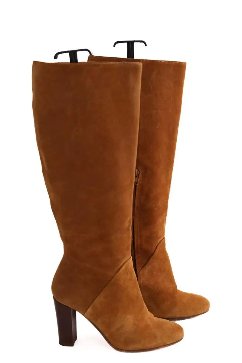 Bottes Sézane Camel en Daim