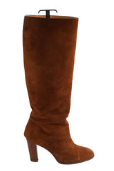 Bottes Sézane Camel en Daim, taille 40 - Seconde Main