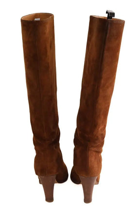 Bottes Sézane Camel en Daim