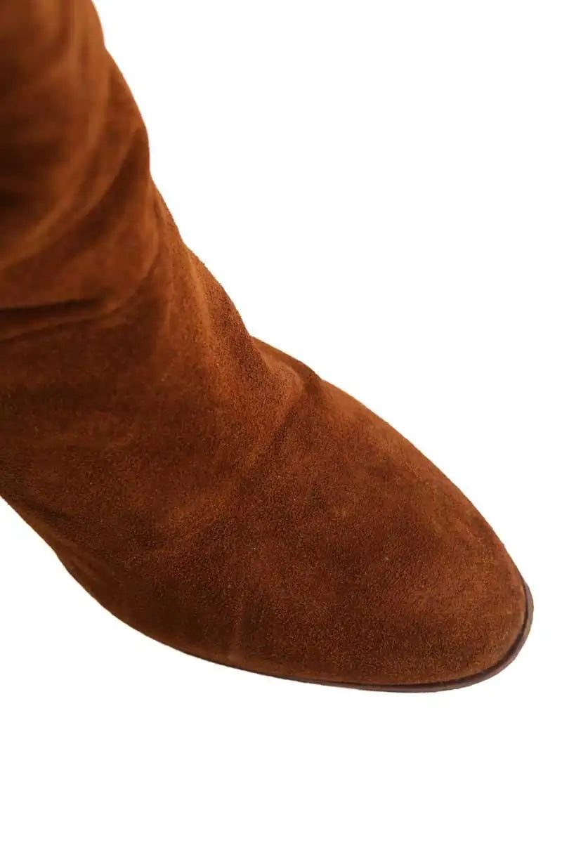 Bottes Sézane Camel en Daim