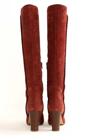 Bottes Sézane Marron en Daim