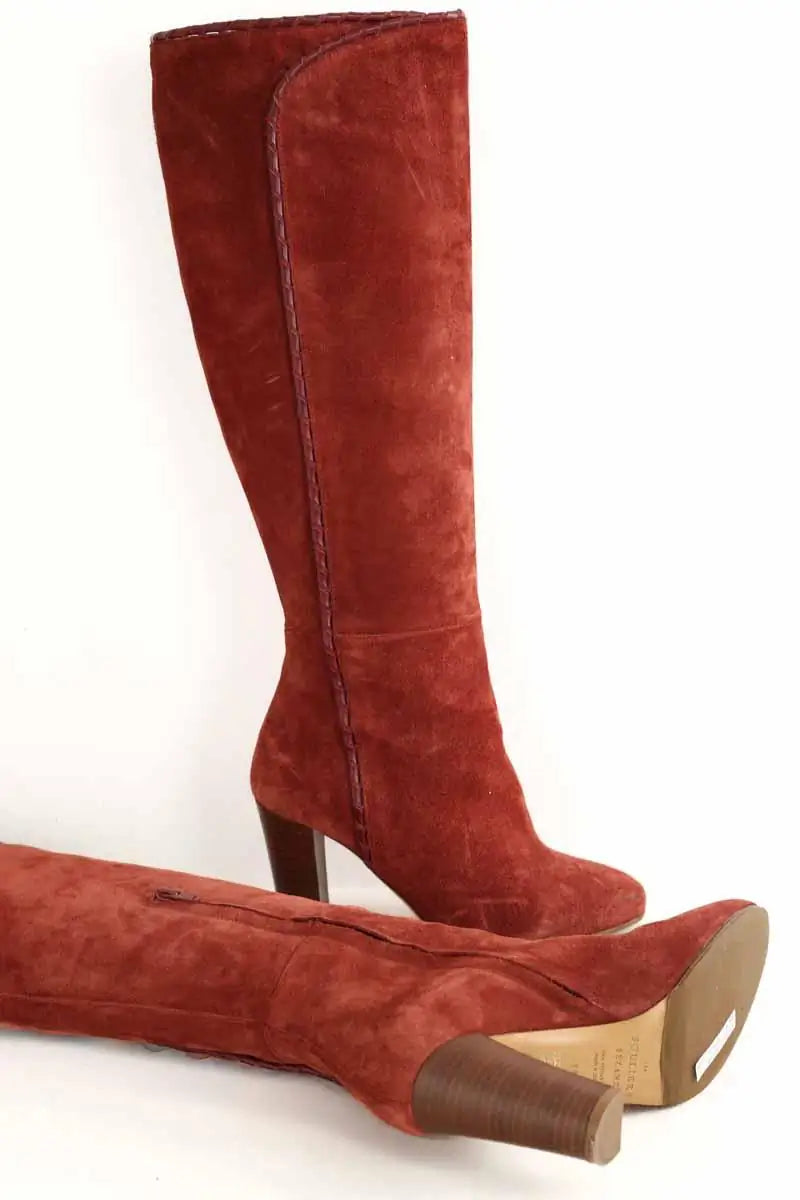 Bottes Sézane Marron en Daim