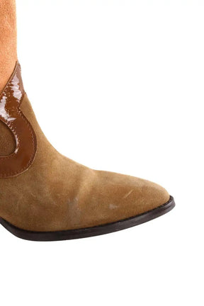 Bottes Socque Camel en Daim