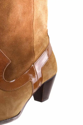 Bottes Socque Camel en Daim
