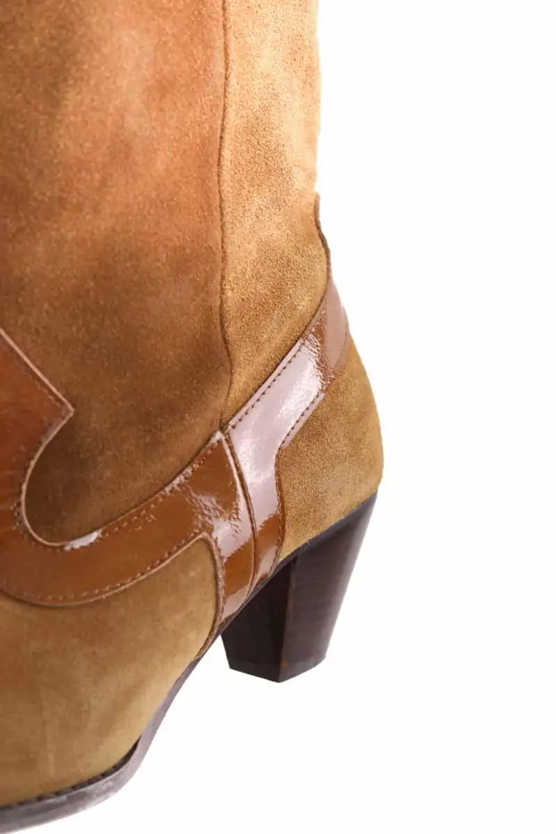 Bottes Socque Camel en Daim