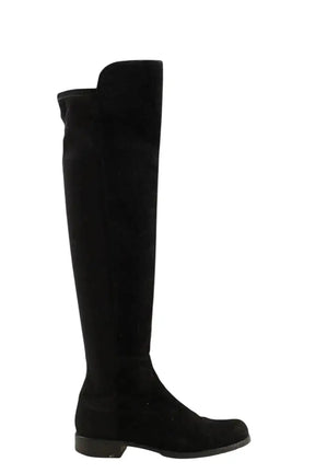 Bottes Stuart Weitzman Noir en Daim, taille 36 - Seconde Main