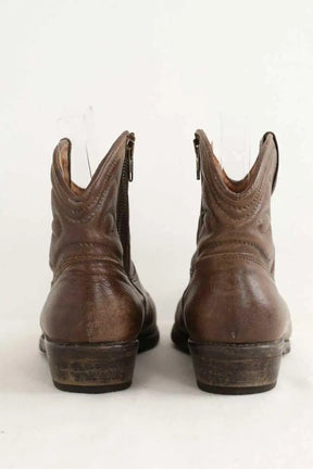 Bottes western Sandro Marron en Cuir