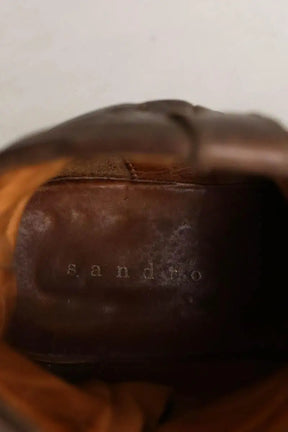 Bottes western Sandro Marron en Cuir