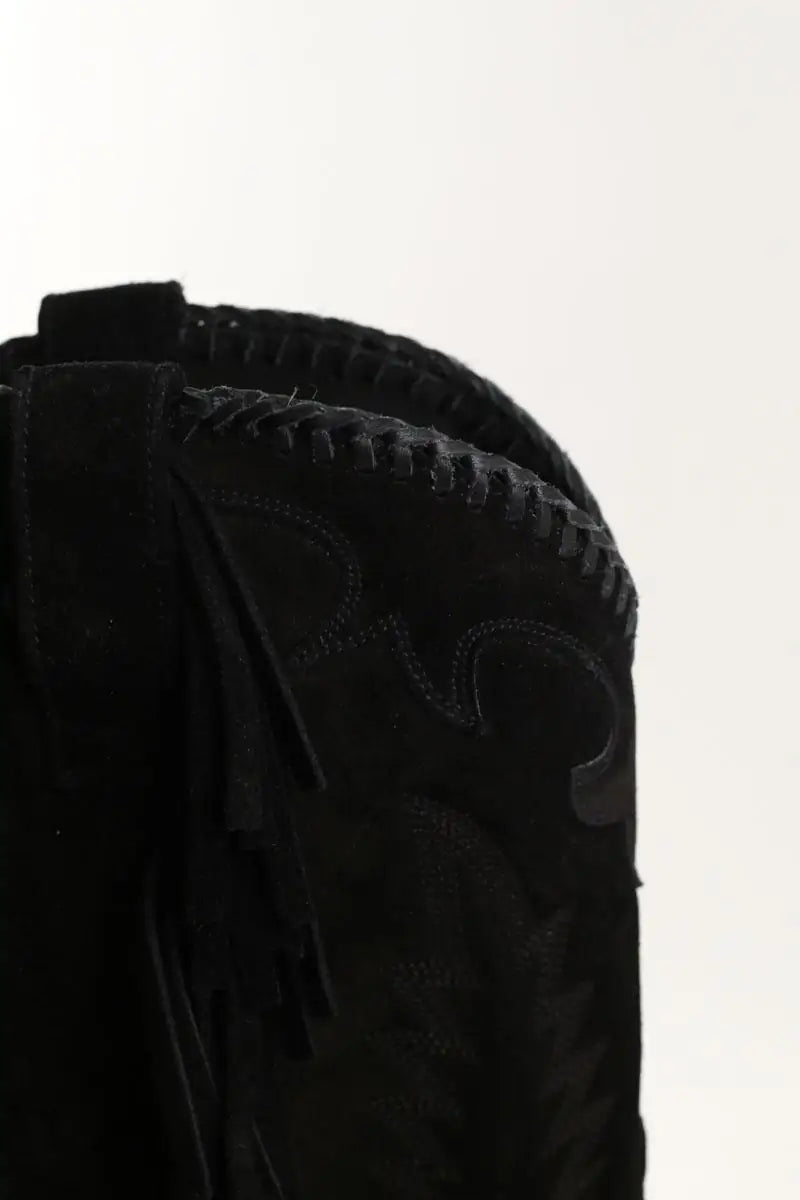 Bottes western Shiloh Noir en Daim
