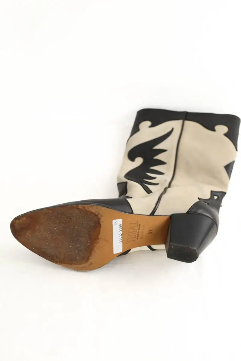 Bottes western Toral Blanc en Cuir
