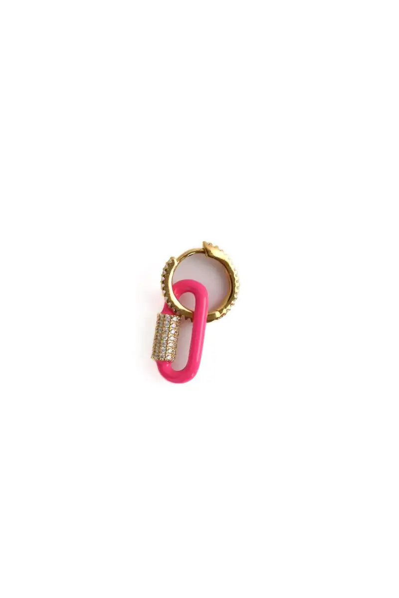 Boucles d'oreilles APM Monaco Rose en Argent