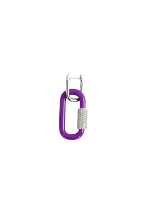 Boucles d'oreilles APM Monaco Violet en Argent - Seconde Main