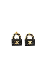Boucles d'oreilles Chanel Noir en Acier - Seconde Main
