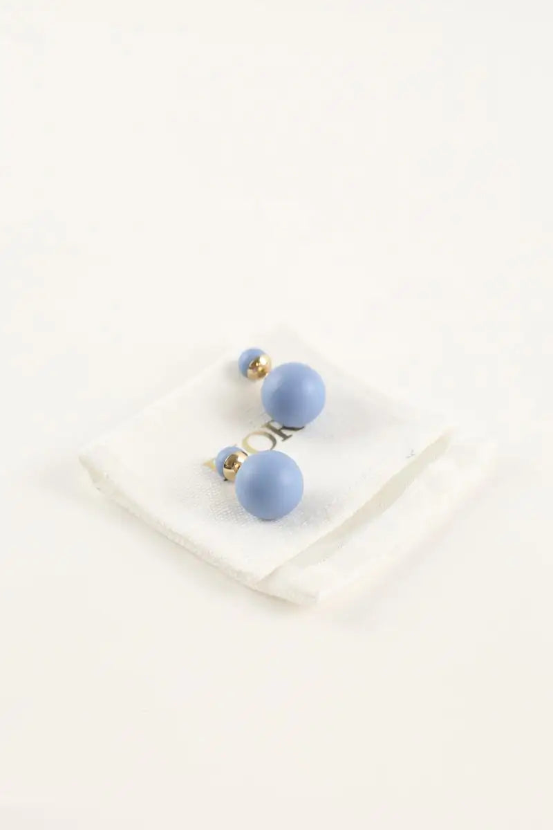 Boucles d'oreilles Dior Tribal matte bleu Bleu en Métal