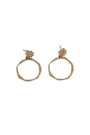 Boucles d'oreilles Les Georgettes Doré en Métal - Seconde Main